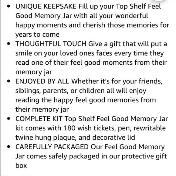 Memory Jar Gift Set Feel Good Memory Keeper NEW - Picture 8 of 8